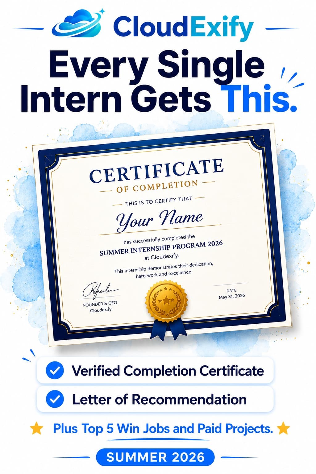 Verified completion certificate preview